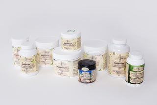 Eine Kollektion einiger Superfood Vitalstoffe.